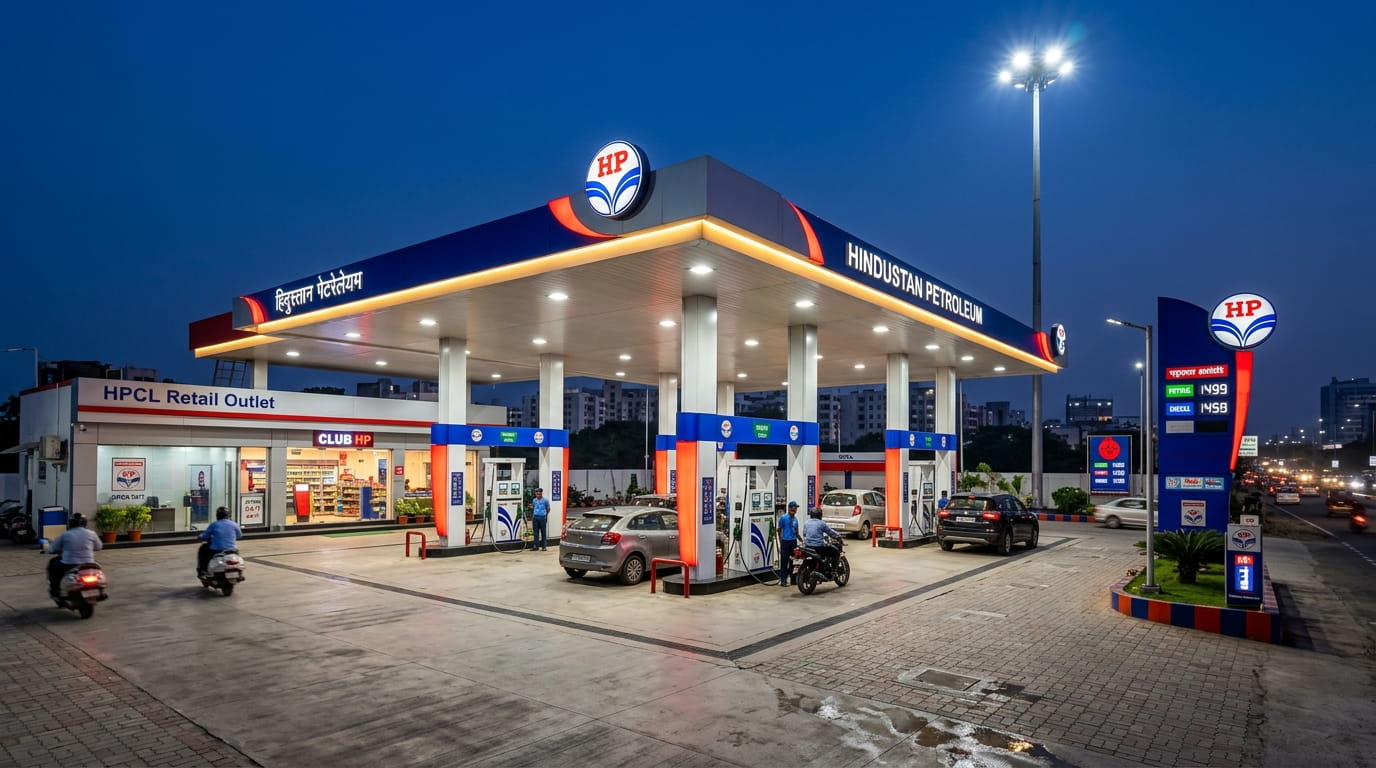 Indian Petrol Pump Electrical Lighting