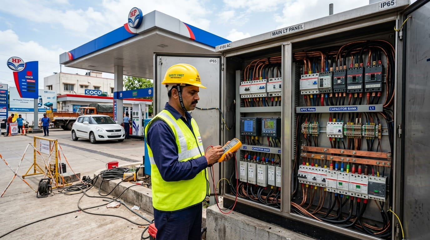 Petrol Pump Panel Electrical Work