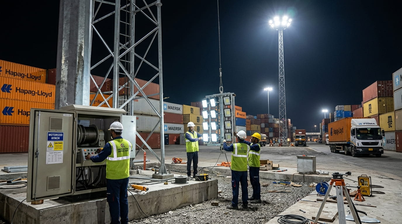 Area Lighting & High Mast Installation